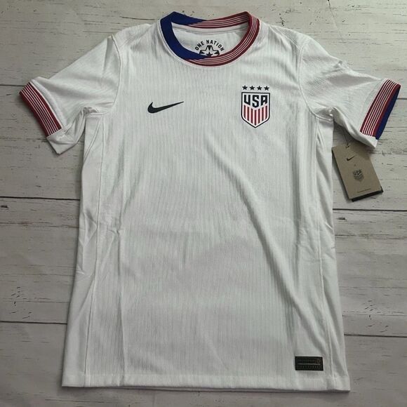 Nike Dri-Fit ADV USA 2024 Match Home Soccer Jersey Kids Large White FJ1527-101 - Picture 1 of 9